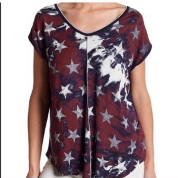 Edista Tops - New Edista Americana Patriotic Stars Top Medium